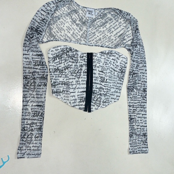 Princess scripted corset top Bustier and Shrug Set - Picture 3 of 8